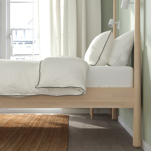 GJÖRA Bed frame, birch/Lönset, 160x200 cm