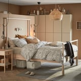 GJÖRA Bed frame, birch/Luröy, 160x200 cm