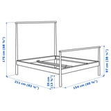 GJÖRA Bed frame, birch, 140x200 cm