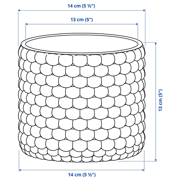 GLACIÄRBJÖRN Plant pot, white, 12 cm