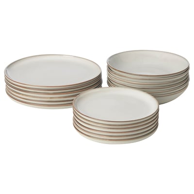 GLADELIG 18-piece service, grey