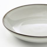 GLADELIG Deep plate, grey, 21 cm