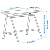GLADHÖJDEN / NILSERIK Table and sit/stand support, anthracite/grey