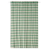 GLANSHAGTORN Curtain, 1 piece, green white/black, 300x300 cm