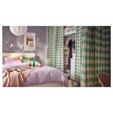 GLANSHAGTORN Curtain, 1 piece, green white/black, 300x300 cm