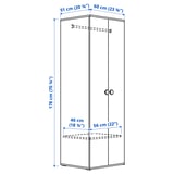 GODISHUS Wardrobe, white, 60x51x178 cm