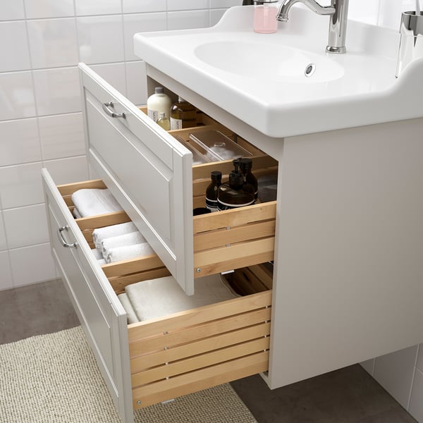 Godmorgon Rattviken Wash Stand With 2 Drawers Kasjon Light