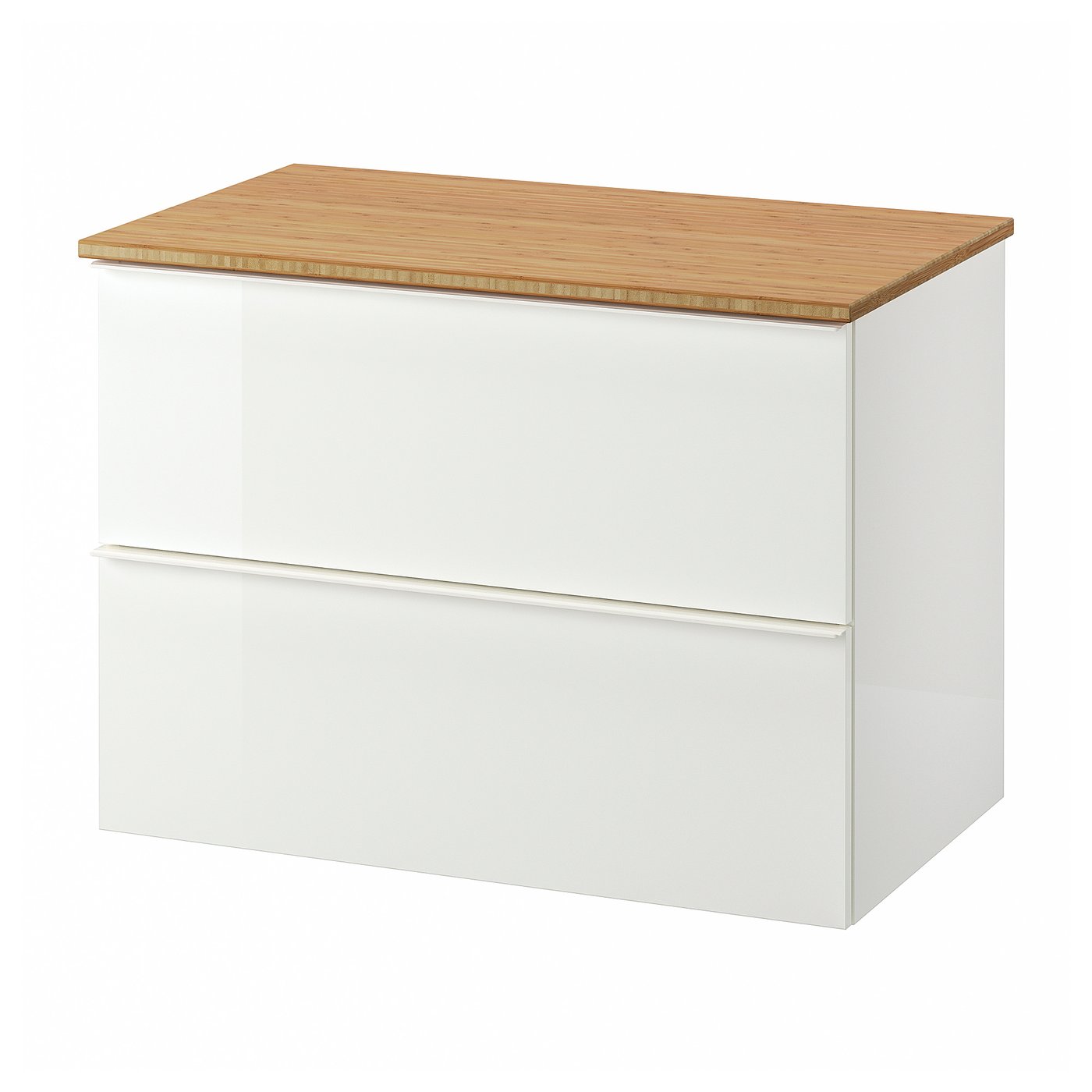 Godmorgon Tolken Wash Stand With 2 Drawers High Gloss White