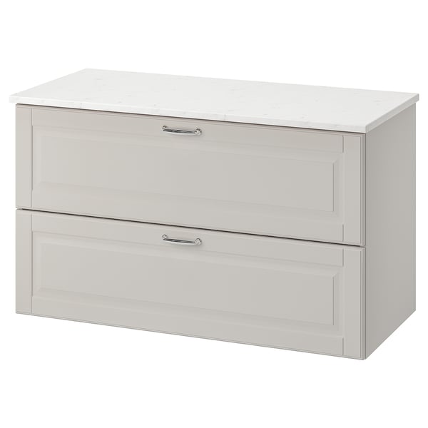 Godmorgon Tolken Wash Stand With 2 Drawers Kasjon Light Grey