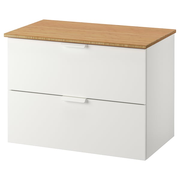 Godmorgon Tolken Wash Stand With 2 Drawers White Bamboo Ikea