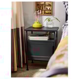 GRÅFJÄLLET Bedside table, anthracite, 45x36x59 cm