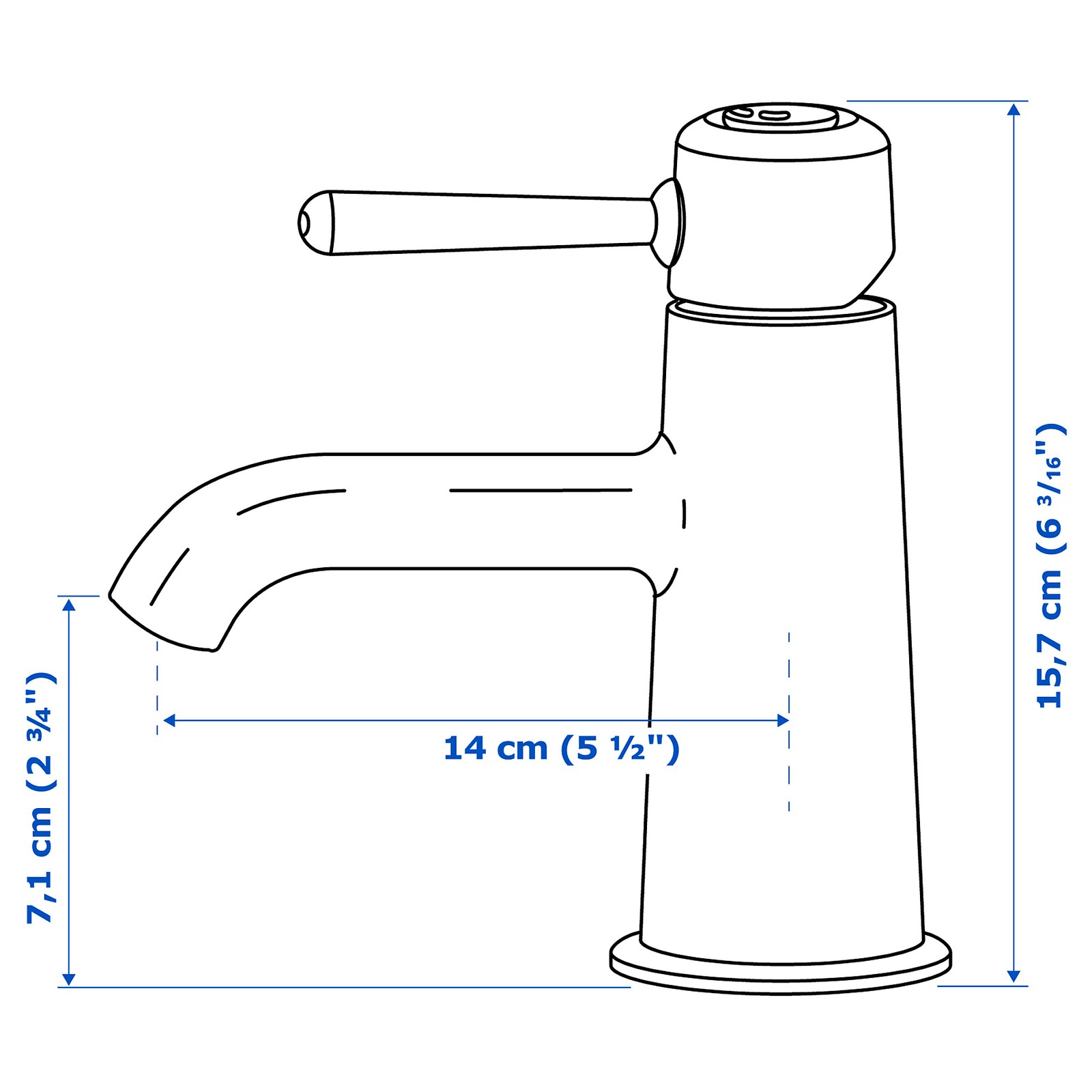 GRANSKÄR Washbasin mixer tap with strainer, chromeplated IKEA