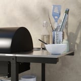 GRILLSKÄR Charcoal barbecue w 2 side tables, stainless steel/outdoor, 99/123/147x61 cm