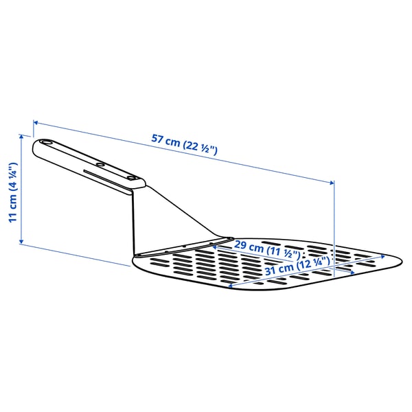 GRILLTIDER Pizza shovel, stainless steel/beech, 57 cm