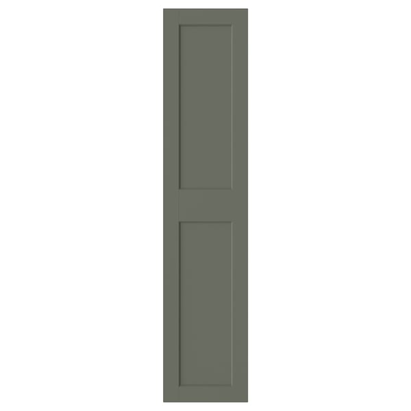 GRIMO Door with hinges, grey-green, 50x229 cm