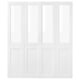 Option: GRIMO Pair of sliding doors, glass/white, 200x236 cm