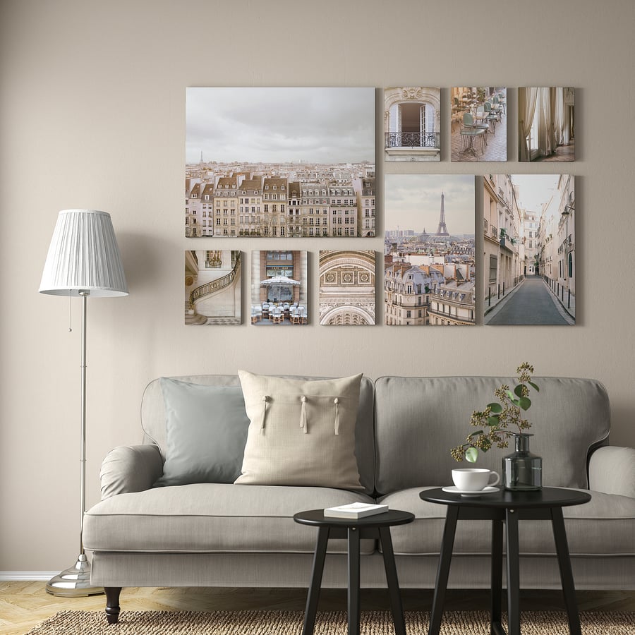 GRÖNBY picture, set of 9, city tour, 179x112 cm IKEA