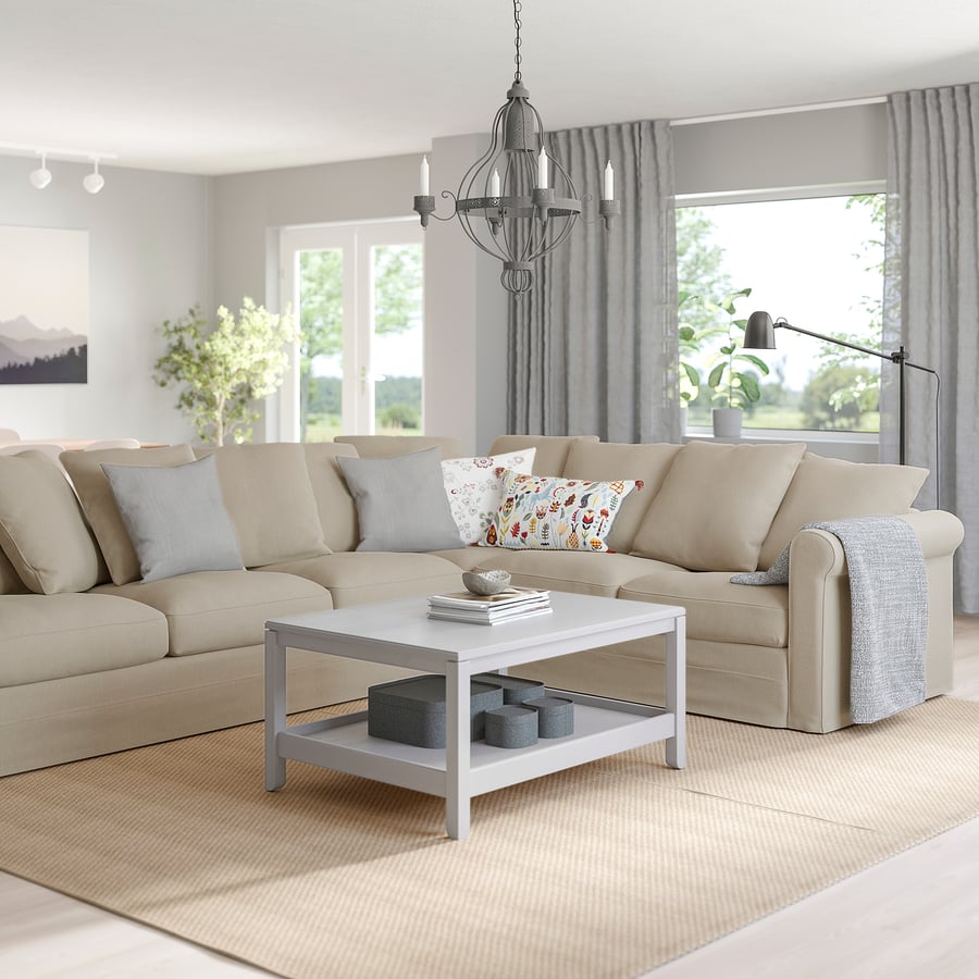 GRÖNLID corner sofa, 5seat, Sporda natural IKEA