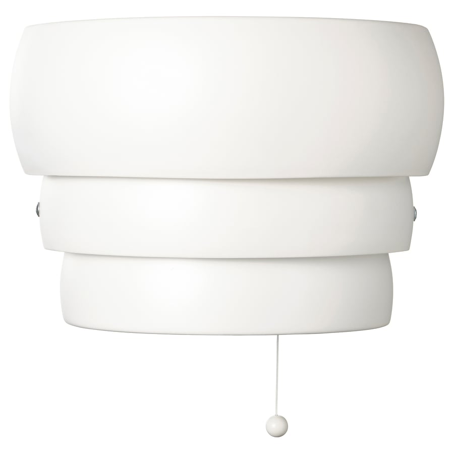 GRÖNPLYM wall lamp, wiredin installation, white IKEA