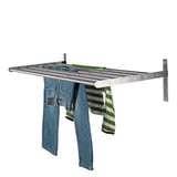 GRUNDTAL Drying rack, wall, stainless steel, 67-120 cm
