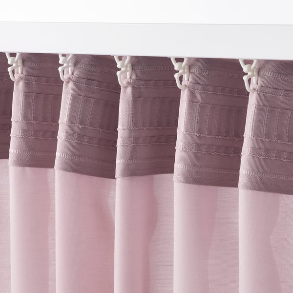 Gunrid Air Purifying Curtain 1 Pair Light Pink Ikea