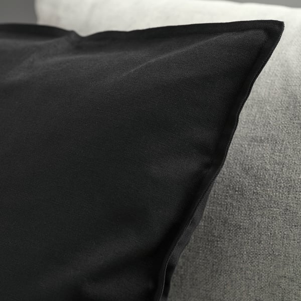 GURLI Cushion cover, black, 50x50 cm