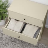 GURSKEN Bedroom furniture, set of 4, light beige, 140x200 cm