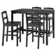 Option: HÄGERNÄS Bar table and 4 bar stools, black stained pine