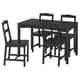 HÄGERNÄS Table and 4 chairs, black stained pine