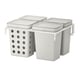 Option: HÅLLBAR Waste sorting solution, for METOD kitchen drawer ventilated/light grey, 40 l