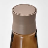 HALVTOM Salt and pepper shakers, glass/brown, 12 cm
