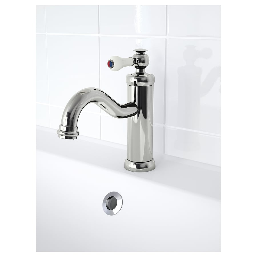 HAMNSKÄR washbasin mixer tap with strainer, chromeplated IKEA