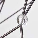 HÅRMÖJA Chandelier, 6-armed, brushed stainless steel, 62 cm