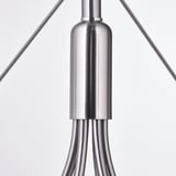 HÅRMÖJA Chandelier, 6-armed, brushed stainless steel, 62 cm