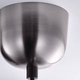 HÅRMÖJA Chandelier, 6-armed, brushed stainless steel, 62 cm