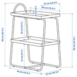 HATTÅSEN Bedside table/shelf unit, white