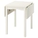 HAUGA Drop-leaf table, white/birch veneer, 55/82/109x74 cm