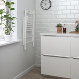 HAUGA / FRÖSVI Table and 2 folding chairs, white/white, 55/82/109x74 cm