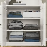HAUGA Storage combination, white, 139x46x116 cm