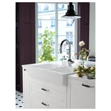 HAVSEN Sink bowl, 2 bowls w visible front, white, 82x48 cm