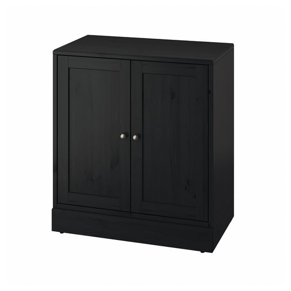 HAVSTA Cabinet with plinth, black, 81x47x89 cm