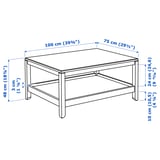 HAVSTA Coffee table, black, 100x75 cm