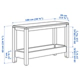 HAVSTA Console table, white, 100x35x63 cm