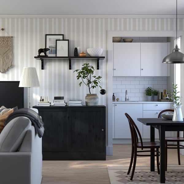 HAVSTA Sideboard basic unit, black, 121x47x89 cm