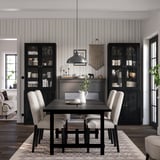 HAVSTA Storage combination w glass-doors, black, 81x47x212 cm