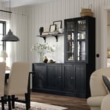 HAVSTA Storage combination w sliding doors, black, 202x47x212 cm