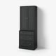 HAVSTA Storage combination with drawers, black, 81x47x212 cm