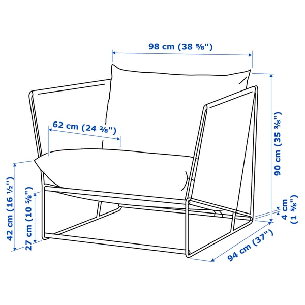 HAVSTEN / LÅGASKÄR 2-seat conversation set, outdoor, beige/beige