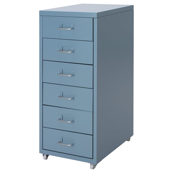 Helmer Drawer Unit On Castors Blue Ikea