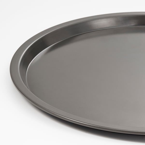 HEMMABAK Pizza tin, grey, 34 cm